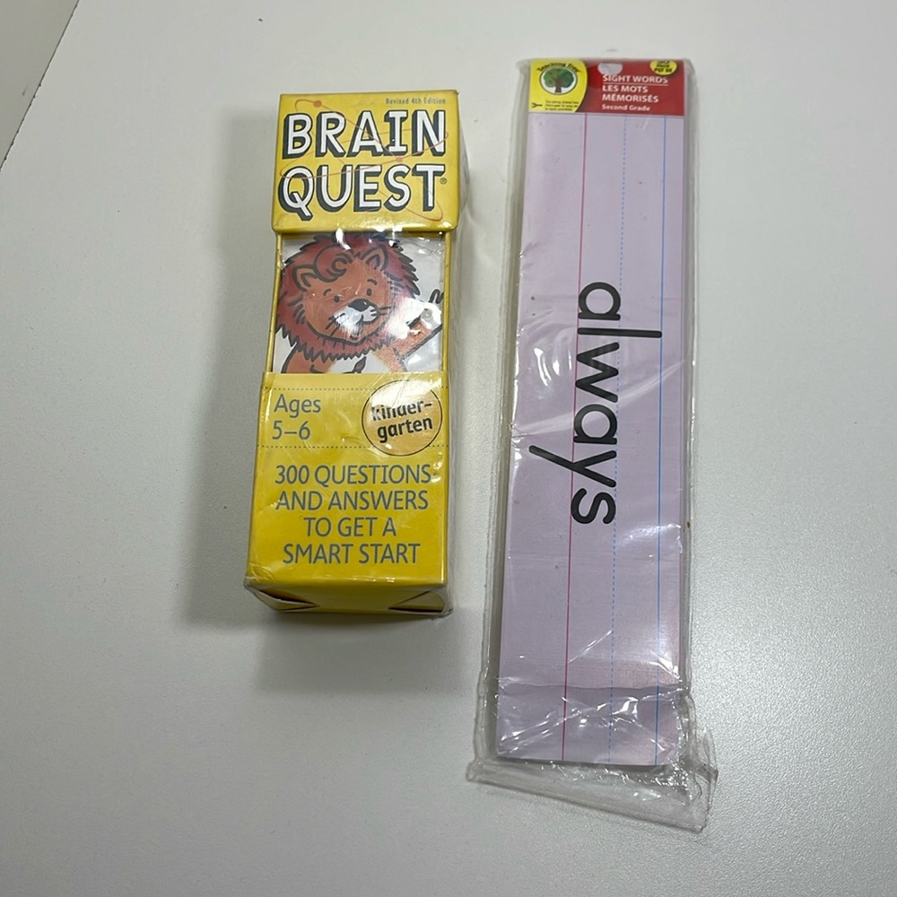 Brain Quest Cards | Kindergarten (ages 5-6) & Sight words pad